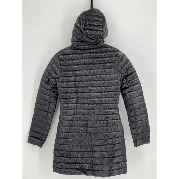 Lululemon Pack It Down Shine Jacket Long Women’s Size 2 Black Hooded New Winter - Picture 5 of 12